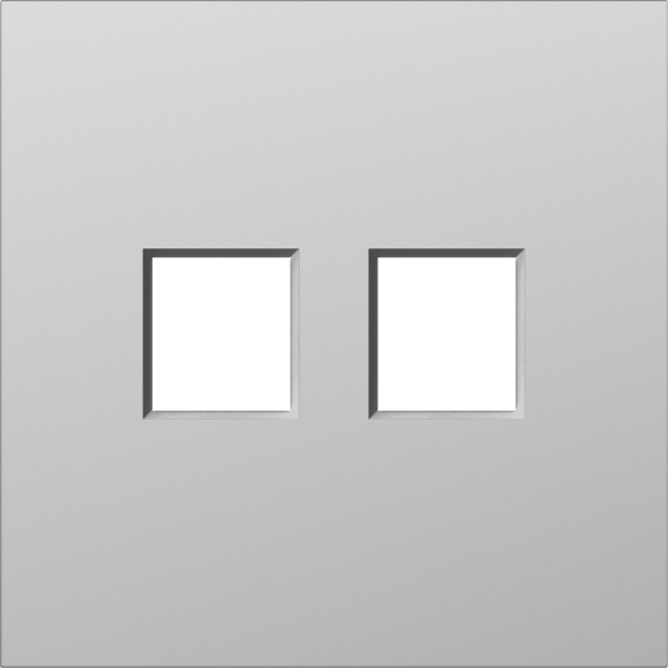 Donel S08 сталь накладка 2-я для розеток RJ45,TV,SAT, серия DB