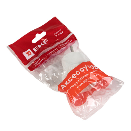 Адаптер-переходник б/з бел, 6А 250В PROxima EKF