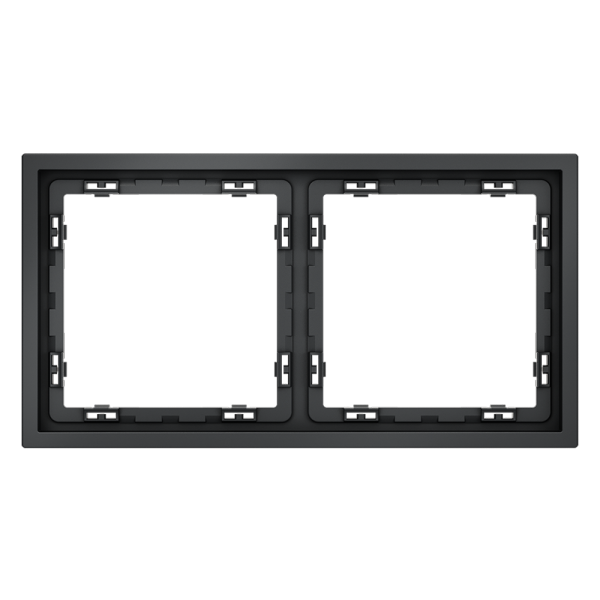 Рамка пластиковая Voltum S70 на 2 поста, (графит)