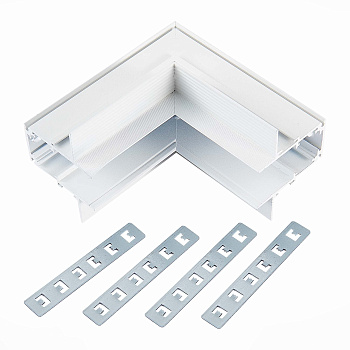 Внутренний угол-соединитель для встраиваемого магнитного шинопровода под ГКЛ 12мм Белый ST007.549.12 ST LUCE