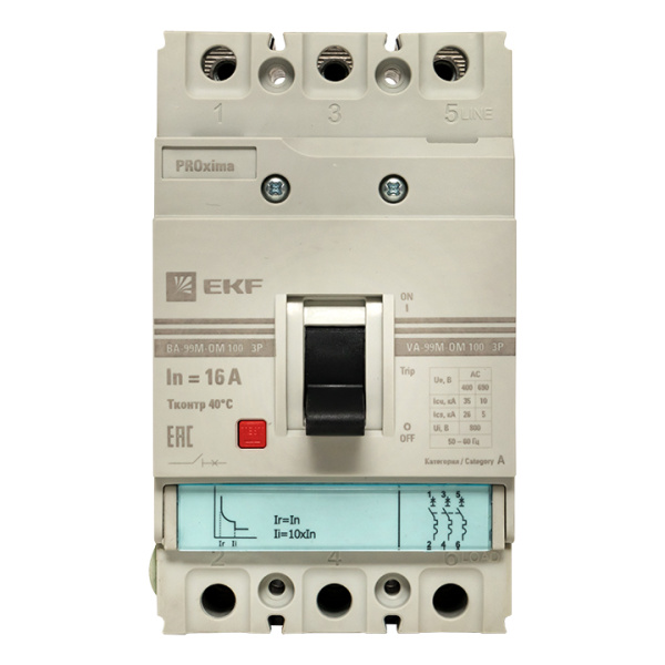 Выключатель автоматический ВА-99М-ОМ 100/ 16А 3P 35кА PROxima EKF