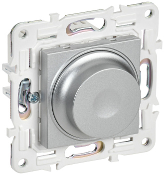 SKANDY Светорегулятор поворотный с индикацией 600Вт SK-D01S серебряный IEK