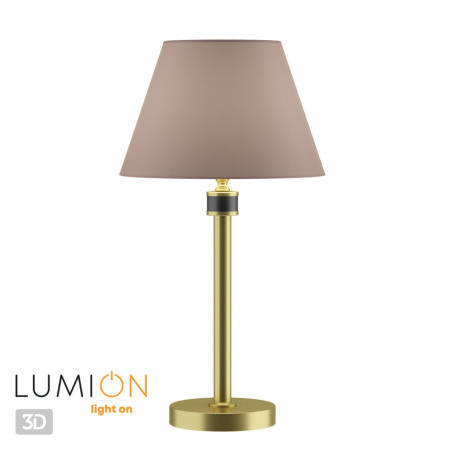 Настольная лампа E14 1*40W 220V MONTANA античная латунь,бежевый LUMION
