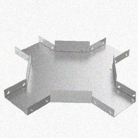 Лоток крестообразный замковый глухой КМЗГ 300х80 УТ1,5, горячее цинкование, S1,0