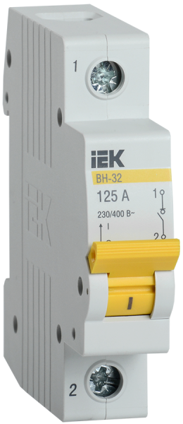 Выключатель нагрузки (мини-рубильник) ВН-32 1Р 125А IEK