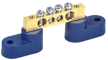 Шина N "ноль" на двух угловых изоляторах ШНИ-6х9-4-У2-С IEK