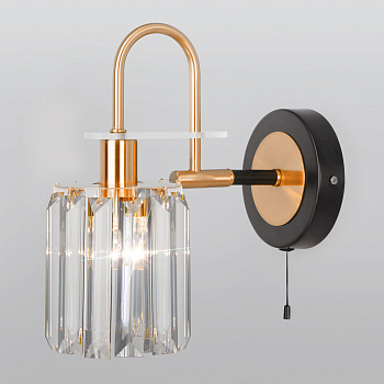 Бра в стиле лофт 1*E14 60Вт античная бронза, черный IP20 Tenia (70090/1 черный) Eurosvet