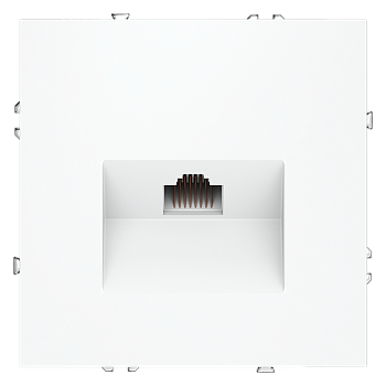 Розетка компьютерная встраиваемая Voltum S70 RJ45 КАТ.6, (белый матовый)