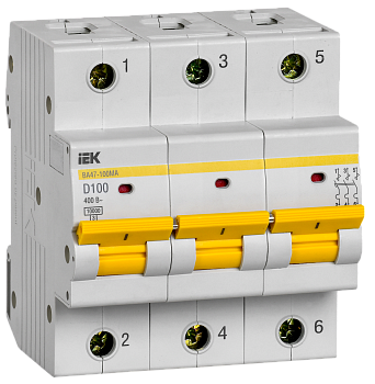 Выключатель автоматический ВА МОД ВА47-100МА без теплового расцепителя 3П 100А 10кА D IEK