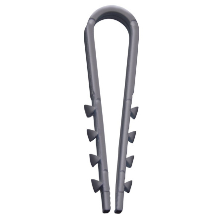 Дюбель-хомут для круглого кабеля (19-25мм), STEKKER DCL00-19-25, нейлон, белый (100шт.) B