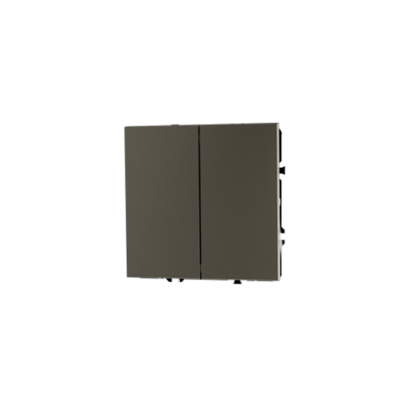 Проходной переключатель встраиваемый Voltum S70 двухклавишный 10А, (шелк)