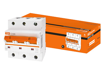 Выключатель автоматический ВА МОД ВА47-125 3П 100А 15кА С TDM