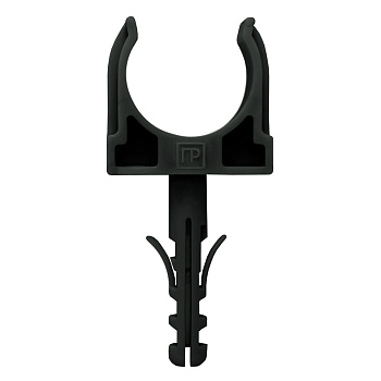 Крепеж-клипса с дюбелем черная d20 мм в малой упаковке (10шт/900шт уп/кор) Промрукав