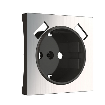 Накладка для USB розетки (глянцевый никель) СУ IP20 Werkel