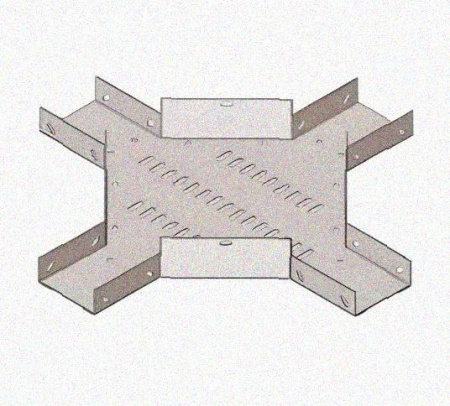 Лоток крестообразный перфорированный КМ 100х80 УХЛ1, горячее цинкование, S1,5