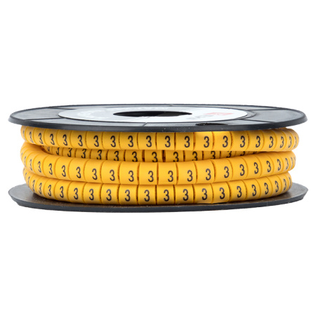 Маркер кабельный 4,0 мм2 "3" (500 шт) (ЕС-2) PROxima EKF