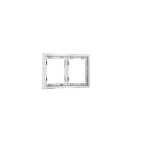 Рамка пластиковая Voltum S70 на 2 поста, (белый матовый)