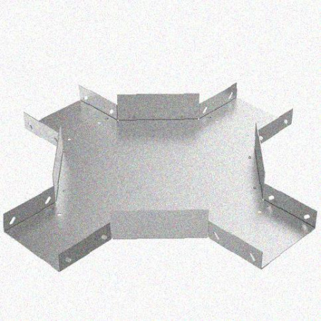 Лоток крестообразный замковый глухой КМЗГ 300х100 УТ1,5, горячее цинкование, S1,0