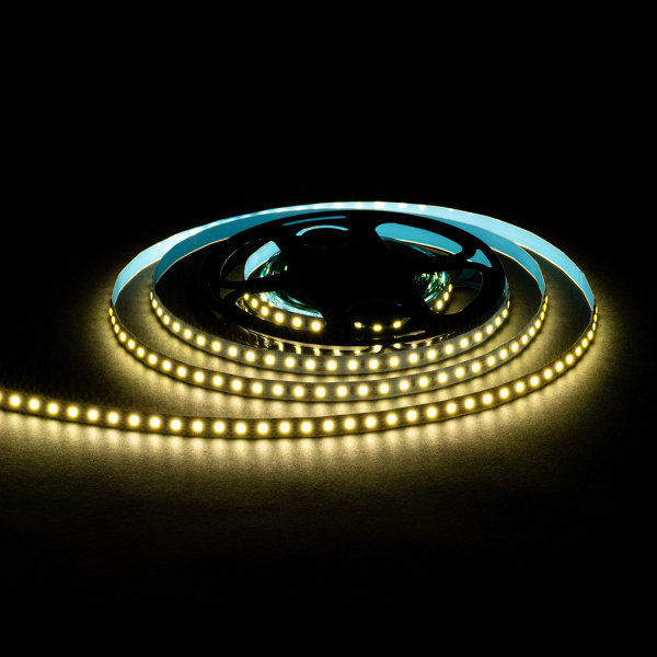 LSE-257 Светодиодная лента 12В, 9,6Вт/м, 840 лм/м, 4000К, smd2835, 120д/м, IP20, ширина подложки 8мм, 5м, д/б OGM