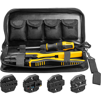 Пресс-клещи SP-4M набор 4 матрицы, в сумке чехле, STAYER Professional Пресс-клещи SP-4M набор 4 матрицы, в сумке чехле, STAYER Professional