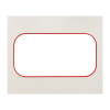 Стокгольм Рамка для розетки 2-местная белая с линией цвета красный EKF