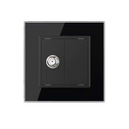 Розетка спутниковая SAT Черная Livolo