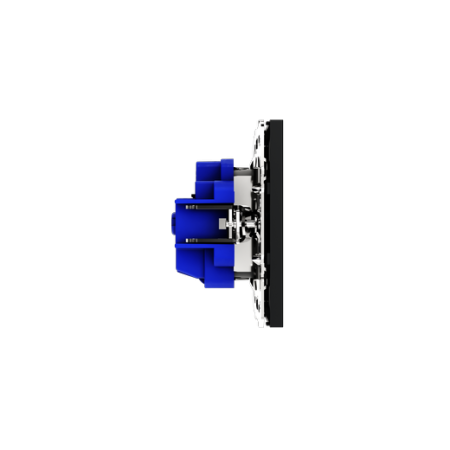 Розетка встраиваемая Voltum S70 с заземлением и защитными шторками, 16А, (графит)
