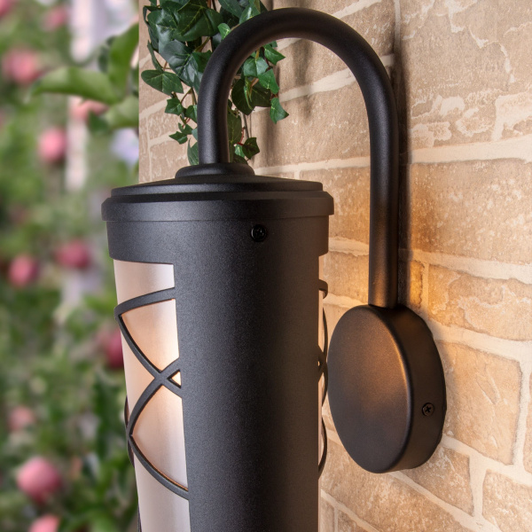 Уличный настенный светильник 1*E27 черный IP44 Premier D (a039856) Elektrostandard