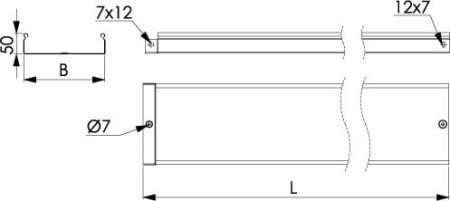 Лоток 100х50 L 3000 толщ. 1,2 мм, горячеоцинкованный DKC Лоток 100х50 L 3000 толщ. 1,2 мм, горячеоцинкованный DKC