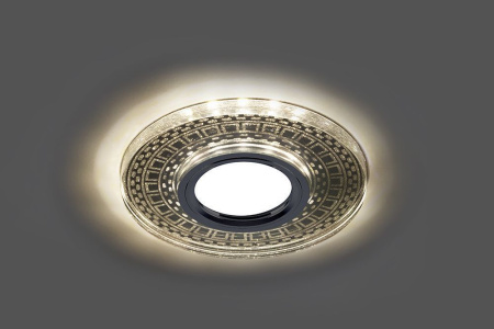 Светильник встраиваемый с LED подсветкой Feron CD981 потолочный MR16 G5.3, прозрачный, серебро