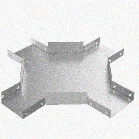 Лоток крестообразный замковый глухой КМЗГ 200х110 УТ1,5, горячее цинкование, S1,5