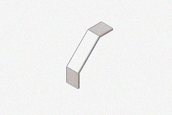 Крышка лотка замкового КЛСЗ 50х50-90 УХЛ1 для поворота трассы вниз на 90, горячее цинкование, S1,2