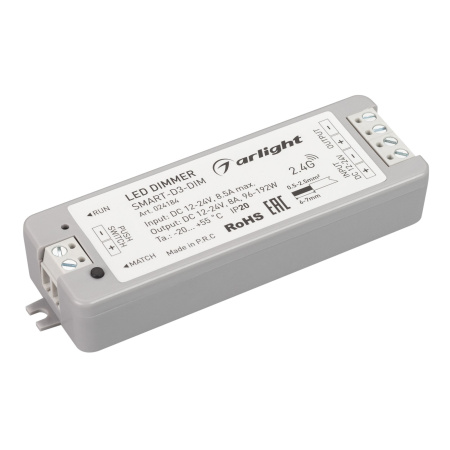 Диммер SMART-D3-DIM (12-24V, 8A, 2.4G) IP20 Arlight