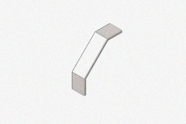 Крышка лотка замкового КЛСЗ 50х50-90 УХЛ1 для поворота трассы вниз на 90, горячее цинкование, S1,2