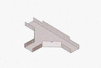 Лоток тройниковый глухой ОТГ 200х100 УТ1,5, горячее цинкование, S1,0