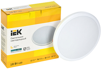 Светильник светодиодный ДПБ 3003 18Вт IP54 4000K круг белый IEK