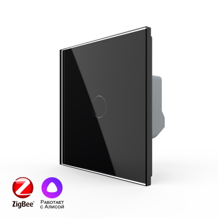 Одноклавишный умный сенсорный выключатель Livolo ZigBee, 1 пост, Черный VL-C701Z-2BG