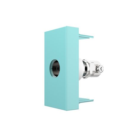 Розетка телевизионная, ТВ-розетка, цвет зеленый (механизм) Livolo