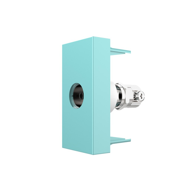 Розетка телевизионная, ТВ-розетка, цвет зеленый (механизм) Livolo