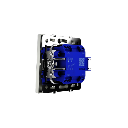 Выключатель встраиваемый Voltum S70 двухклавишный 10А, (сталь)