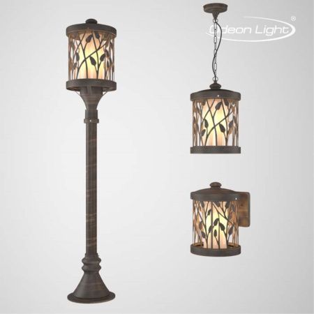 Уличный настен св-к IP44 E27 100W 220V LAGRA патина коричневый B ODEON LIGHT