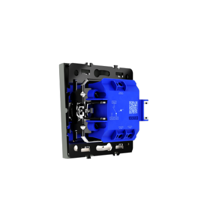 Проходной переключатель встраиваемый Voltum S70 одноклавишный с подсветкой 10А, (титан)