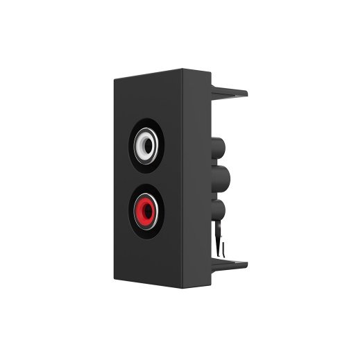 Розетка мультимедийная AUDIO RCA черная (механизм) Livolo