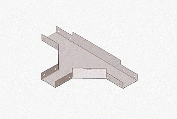 Лоток тройниковый замковый глухой ОТЗГ 200х60 УТ1,5, горячее цинкование, S1,5