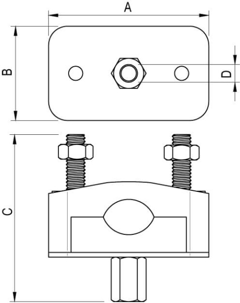 Универсальный держатель изолированного токоотвода DKC