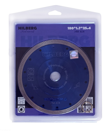Диск алмазный отрезной 180*22,23 Турбо ультратонкий х-тип HM404 Hilberg