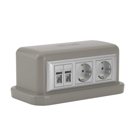 Напольная башенка BUS, 12 модулей, серая DKC