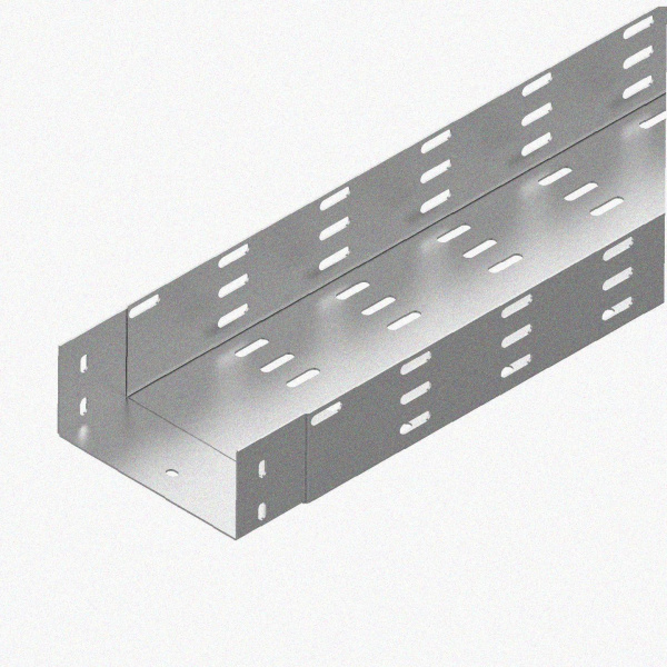Лоток монтажный цельный перфорированный ЛМЦ100х80х3000 УХЛ1, горячее цинкование, S1,0