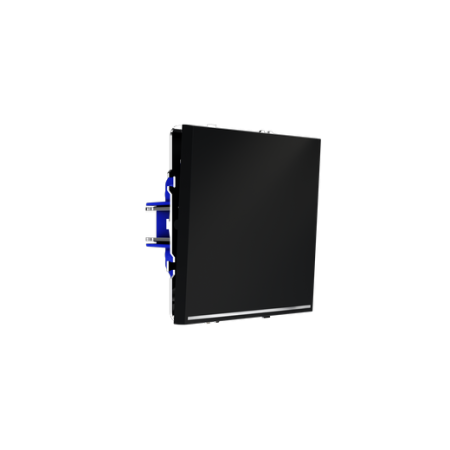 Проходной переключатель встраиваемый Voltum S70 одноклавишный с подсветкой 10А, (черный матовый)