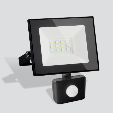 Прожектор (с датчиком) 021 10Вт 6500К черный IP44 Elementary (a051930) Elektrostandard